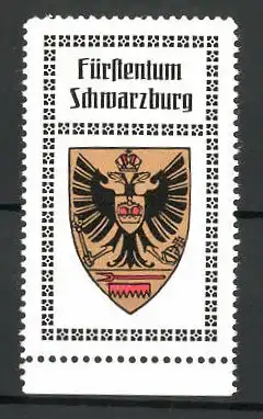 Reklamemarke Wappen vom Fürstentum Schwarzburg