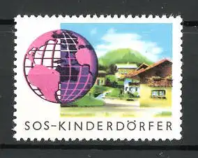 Reklamemarke SOS Kinderdörfer, Globus