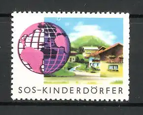 Reklamemarke SOS Kinderdörfer, Globus