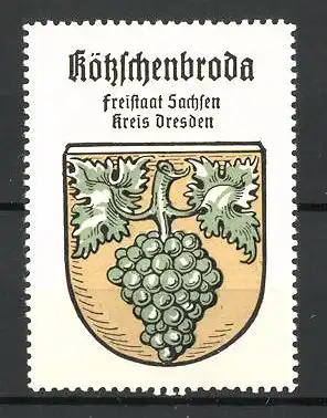 Reklamemarke Wappen von Kötzschenbroda