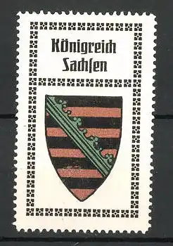 Reklamemarke Wappen vom Königreich Sachsen