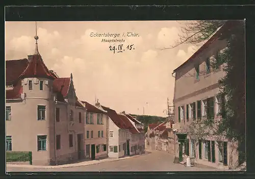 AK Eckartsberga i. Thür., Partie an der Hauptstrasse