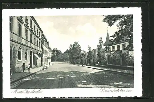 AK Marktredwitz, Partie an der Bahnhofstrasse