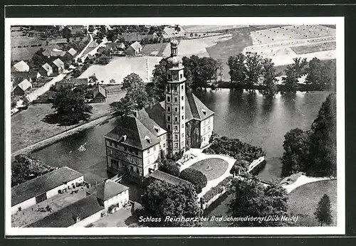 AK Bad Schmiedeberg, Blick auf Schloss Reinharz in der Dübener Heide
