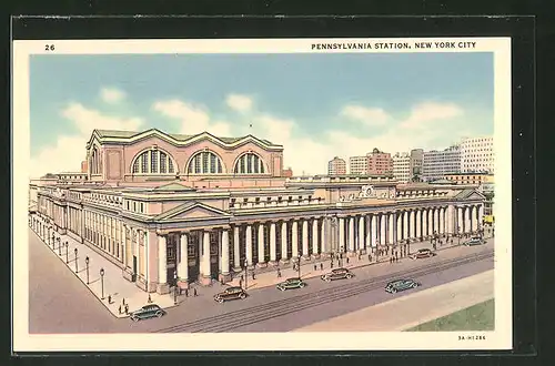 AK New York, NY, Pennsylvania Station, Bahnhof