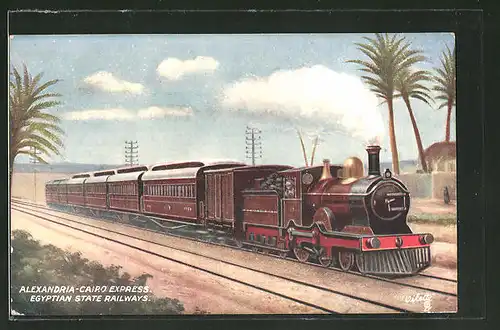 AK Egyptian State Railway, Alexandria-Cairo Express, Eisenbahn