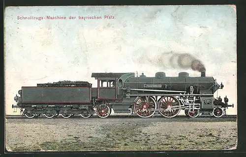AK Schnellzugs-Maschine der bayrischen Pfalz, Lokomotive