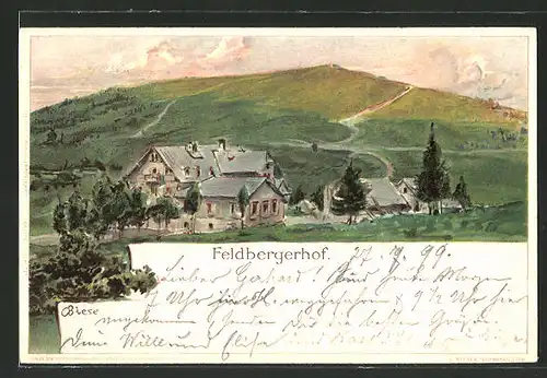 Künstler-AK Carl Biese: Feldberg, Partie am Feldberghof