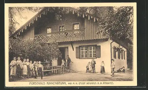 AK Neuhaus, Gasthaus Forsthaus Rinnenbrunn