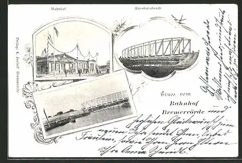 AK Bremervörde, Bahnhof und Eisenbahnbrücke