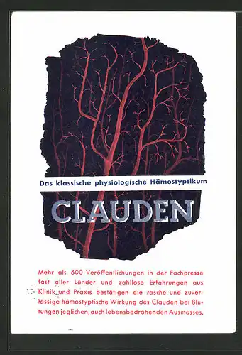 AK Medikament "Clauden, Das klassische physiologische Hämostyptikum"