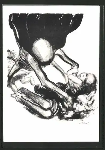 Künstler-AK Käthe Kollwitz: "Tod greift in eine Kinderschar" von 1939