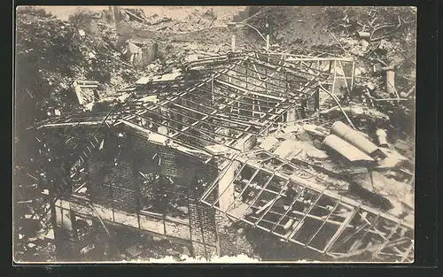 AK Witten, Trümmer der Roburitfabrik nach Explosion von 1906
