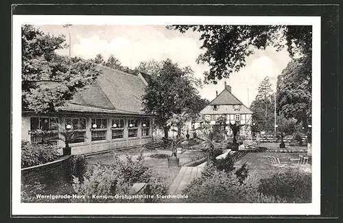 AK Wernigerode / Harz, Konsum-Grossgaststätte Storchmühle