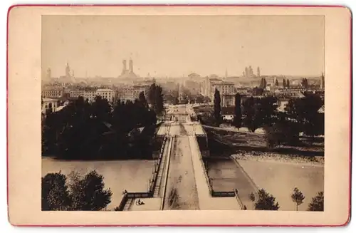 Fotografie Fotograf unbekannt, Ansicht München, Isarbrücke mit Blick zur Innenstadt