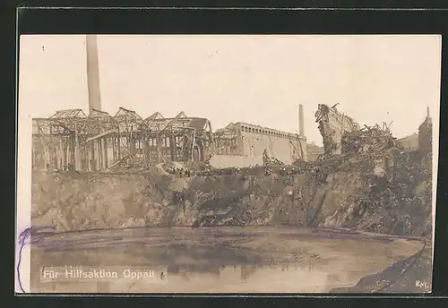 AK Oppau, Sprengtrichter, Explosion 21.9.1921