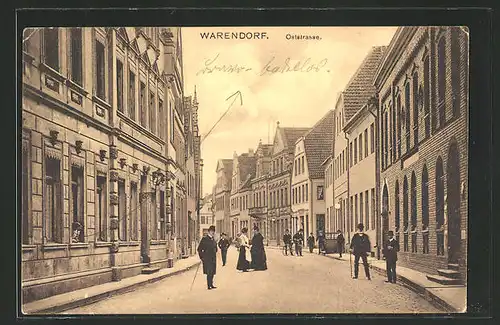 AK Warendorf i. W., Blick in die Oststrasse