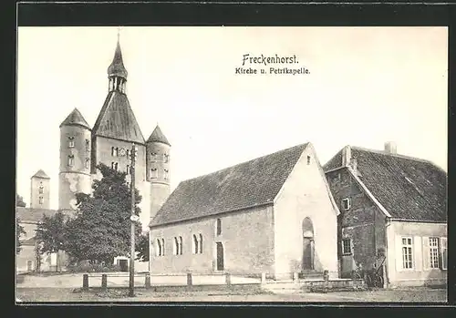 AK Freckenhorst, Partie an der Kirche und Petrikapelle