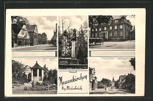 AK Neuenkirchen, Denkmal, Kapelle, Strassenpartien, Ortspartie