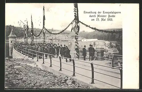 AK Breckerfeld, Einweihung der Ennepetalsperre durch Minister Budde am 27. Mai 1905