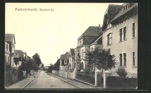 AK Radevormwald, Wohnhäuser in der Bahnhof-Strasse