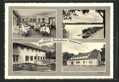 AK Leuth / Kaldenkirchen, Strandhotel "Fischerheim" am Poelveensee mit Gaststätte und Terrasse