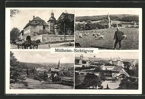 AK Mülheim-Sichtigvor, verschiedene Ortsansichten