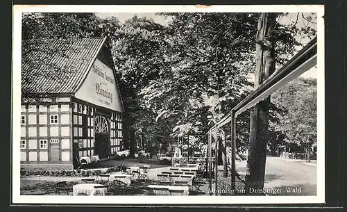 AK Mülheim-Ruhr-Speldorf, Gasthaus Monning im Duisburger Wald