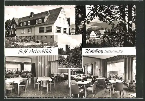 AK Küstelberg, Café-Pension Astenblick von Franz Padberg, Innenansichten