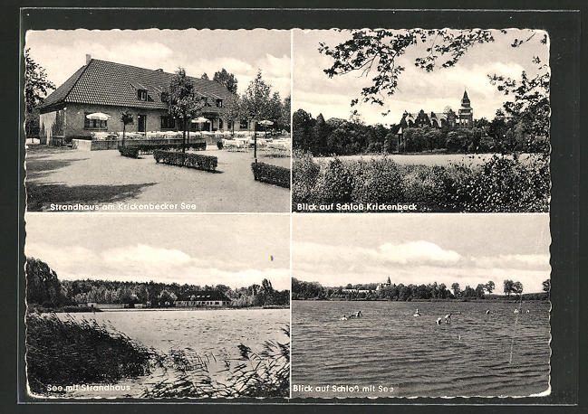 Ak Hinsbeck Strand Restaurant Kreiten Schloss Krickenbeck Nr