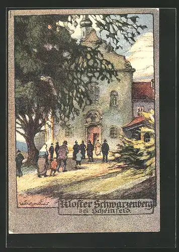 Steindruck-AK Scheinfeld, Kloster Schwarzenberg
