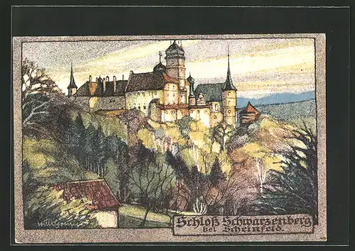 AK Scheinfeld, Totalansicht Schloss Schwarzenberg