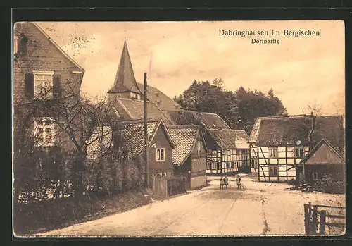 AK Dabringhausen im Bergischen, Dorfpartie mit Kindern