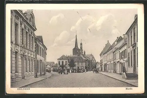 AK Geldern, Strasse zum Markt