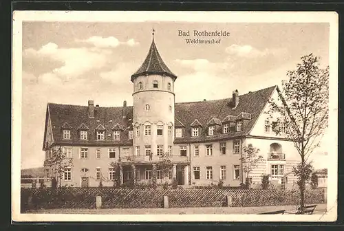 AK Bad Rothenfelde, Partie am Hotel Weidtmanshof