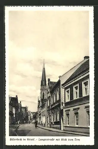 AK Billerbeck, Langestrasse mit Blick zum Dom