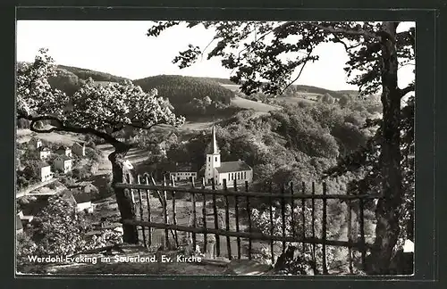 AK Werdohl-Eveking, Blick auf die Ev. Kirche