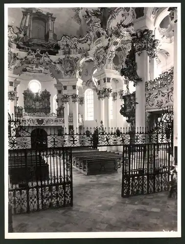 Fotografie Aug. Zerle, München, Ansicht Wies bei Steingaden, Innenansicht der Wallfahrtskirche
