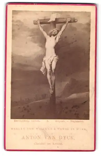 Fotografie Miethke & Wawrain, Wien, Gemälde von Anton van Dyck, Christus im Kreuze