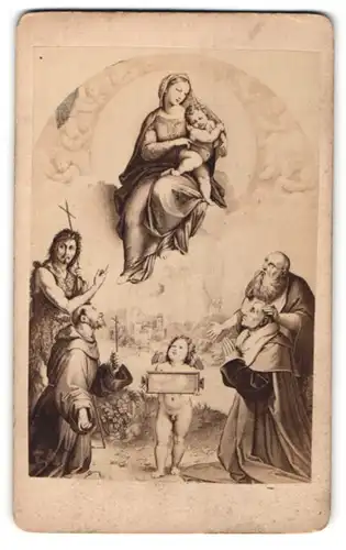 Fotografie Photograph. Gesellschaft, Berlin, Gemälde von Raphael, Madonna di Foligno