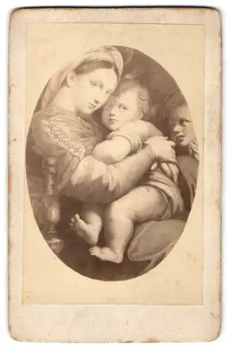 Fotografie Gemälde von unbek. Künstler, Madonna