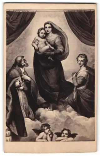 Fotografie Gemälde von Raphael, Madonna Sixtina