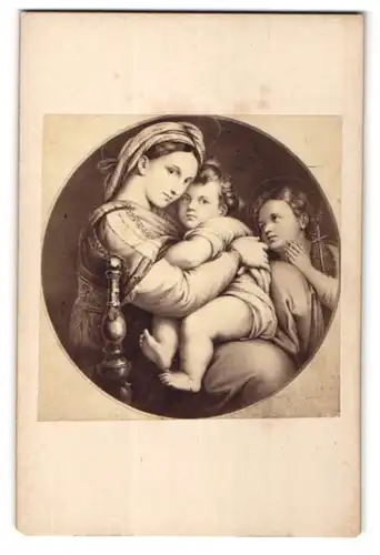 Fotografie Hanfstaengl, Dresde, Munich, Paris, Gemälde von Raphael, Madonna della Sedia