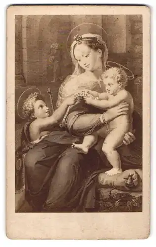 Fotografie Gemälde von Raphael, La Vierge á la legende