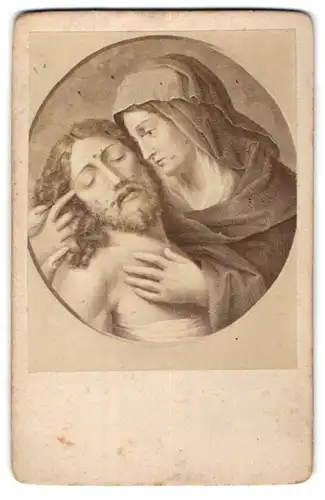 Fotografie Gemälde von unbek. Künstler, Jesus und Maria
