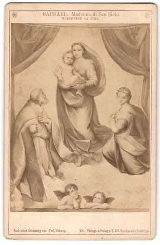 Fotografie F. & O. Brockmann, Berlin, Gemälde von Raphael, Madonna di San Sisto
