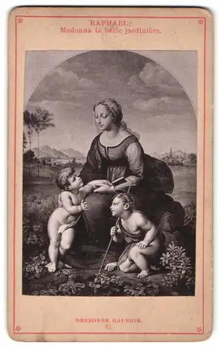 Fotografie Gemälde von Raphael, Madonna la belle jardinière