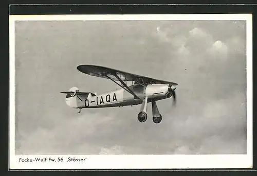 AK Focke-Wulf Fw 56 "Stösser" im Flug