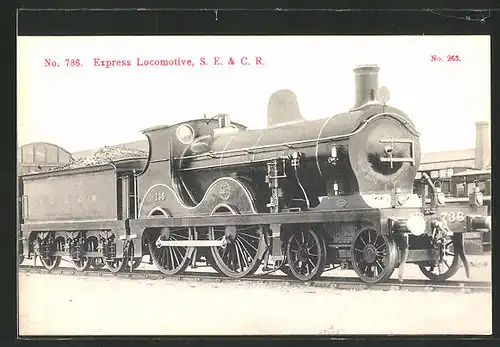 AK Express Locomotive, S.E. & C.R., englische Eisenbahn-Lok