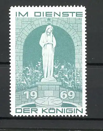 Reklamemarke Im Dienste der Königin, Maria-Statue 1969